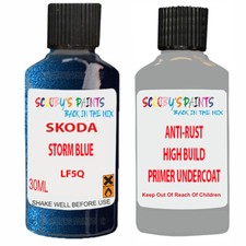 Superb Storm Blue Lf5Q With Primer Touch Up Piant For Skoda
