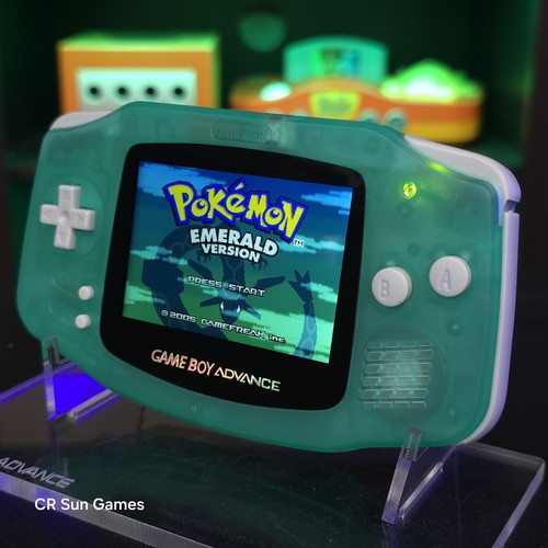 Clear Teal Glow Game Boy Advance GBA iPS LCD USB-C 1800 mAh Rechargeable Battery - Afbeelding 2 van 7