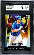 2019 Panini Titan #1 Pete Alonso HOLO SILVER PRIZM SGC 9.5 MINT+ RC