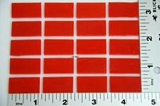 0224.30 - 20 TOMATO RED 1/2" x 1" BULLSEYE 3mm GLASS 90 COE TESTED COMPATIBLE