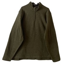 Wrangler Men  s Green 1/4 Zip Pullover Sweatshirt XL Nwt