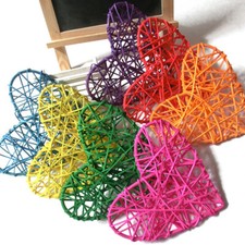 Buntes Herzförmiges Rattan Wandhängen Für Das Kinderzimmer Tür Hängendes Pendant