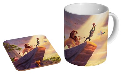 Lion King Kunstwerk - Kaffee-/Teebecher und Untersetzer Geschenkset