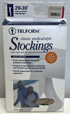 TRUFORM 20-30 THIGH HIGH COMPRESSION STOCKINGS CLOSED TOE BEIGE XL FIRM 8868BG-S