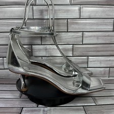 Vince Camuto Women's Metallic Silver Vinkley Dress Sandal Shoe Size 7-NEW