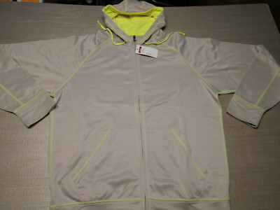 NWT Mens Antigua Golf Zip Up Hoodie Large Resist Outerwear Platinum