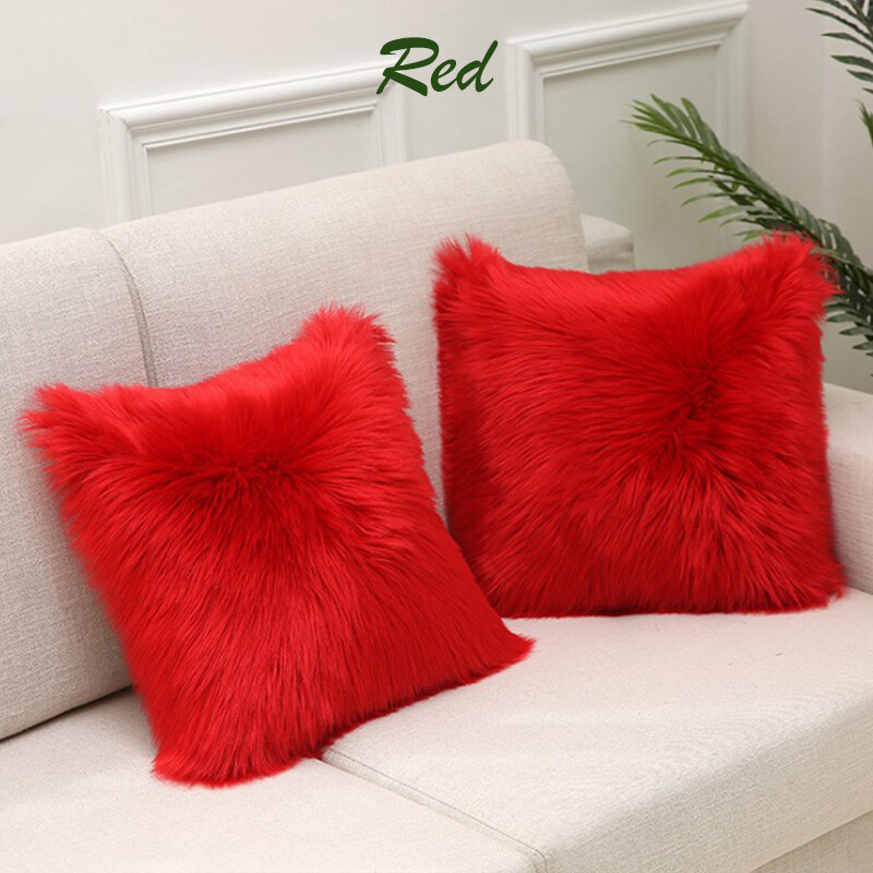 Long Shaggy Faux Fur Cushion Covers Soft Fluffy Throw Large Pillow Case