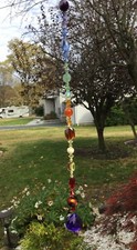 Handmade Chakras Crystal Stone Purple Suncatcher/Prisms W/Swarovski Elements USA