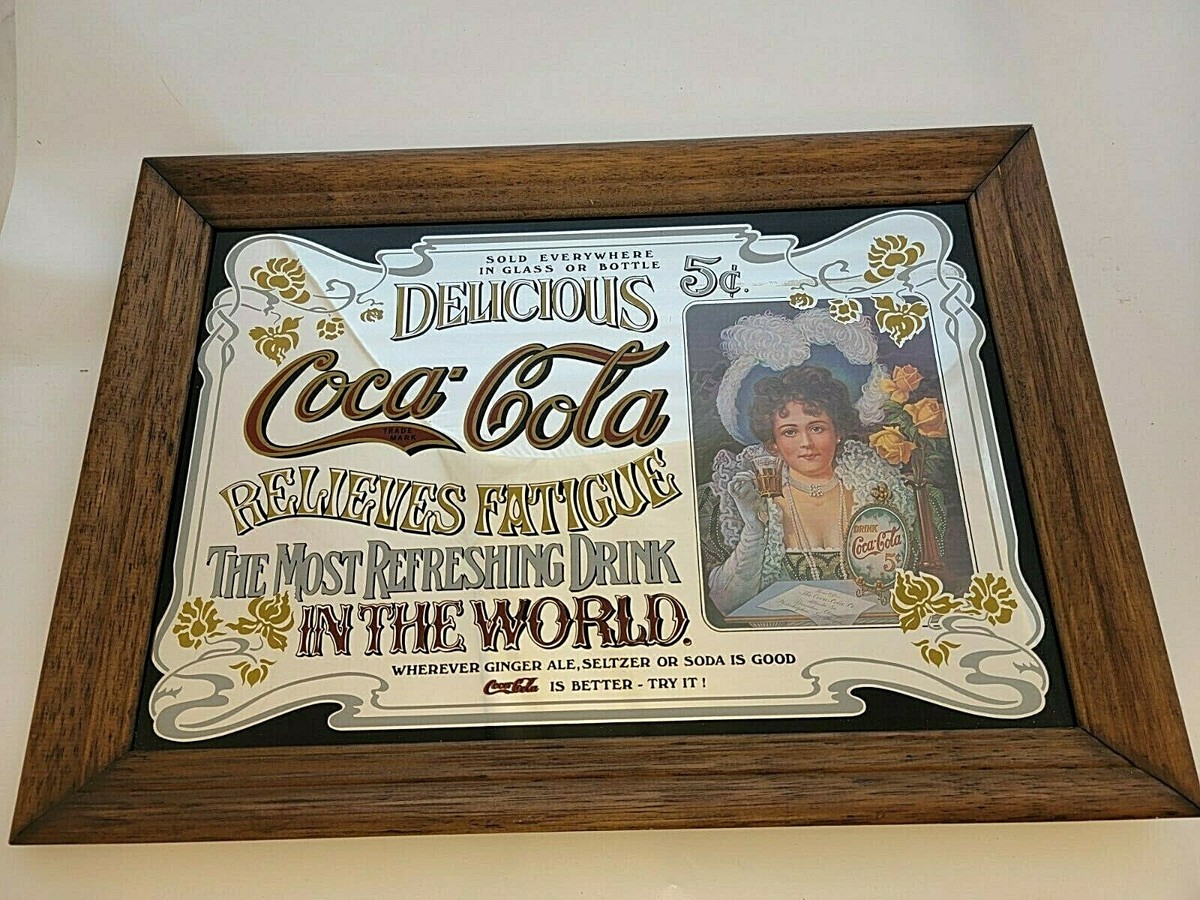 Coca-Cola ヴィンテージ　パプミラー　フレーム付き　50×35センチ Coca-Cola ヴィンテージ パプミラー フレーム付き 50×35センチ Coca