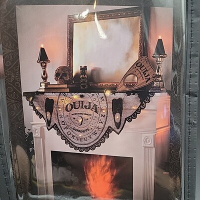 Ouija Light Up Mantel Decor Halloween Decoration Spooky Gothic Goth Mantle Board