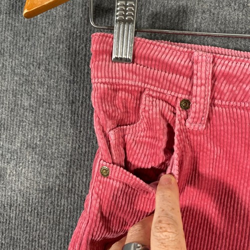 Rollas Pants Womens 24 / 6 Pink Corduroy Eastcoast Flare High Rise Bell Bottoms - Picture 3 of 13