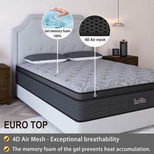 Duchess Mattress Queen Double King Single Bed Pocket Spring Gel Memory Foam - Picture 9 of 27