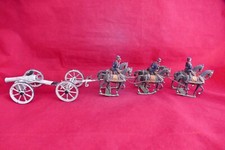Ancien Soldat de plomb HEYDE Attelage Train d'artillerie avec canon fonctionnel
