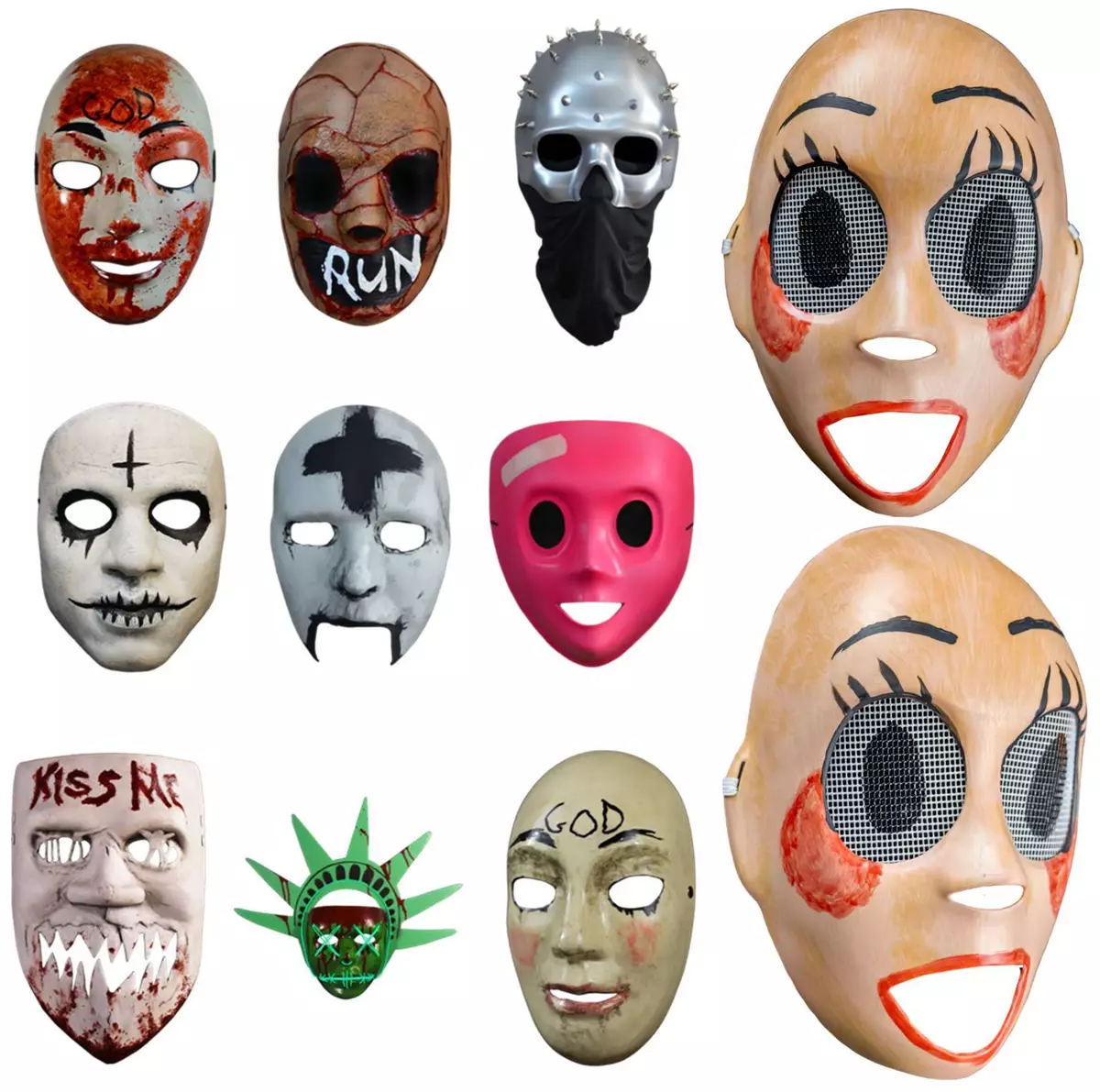 THE PURGE TV SERIES MOVIES ELECTION YEAR COSTUME FACE MASK TRICK OR TREAT  ADULT