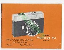 Vintage Kodak Retina S1 Camera Manual INV-2847