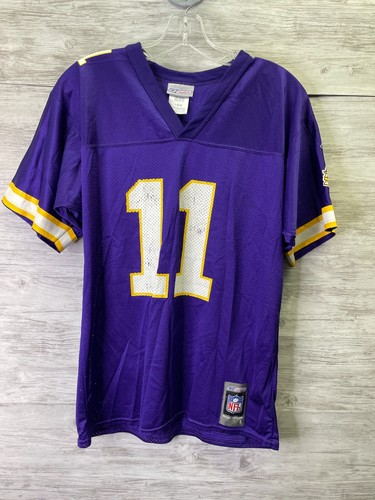 Reebok Minnesota Vikings Jersey Youth Size L Purple Daunte Culpepper #11 - 第 1/9 張圖片