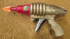 Vintage Razer Toy Plastic w Metal Trigger Friction Sound w Sparks Space Ray Gun