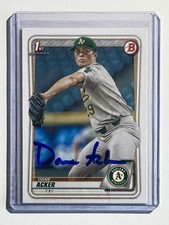 2020 Bowman Draft Dane Acker 1st Bowman Signed Card Oakland A's