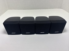 Set of 4 BOSE Lifestyle Surround Sound Single Cube Speakers Black - Tested