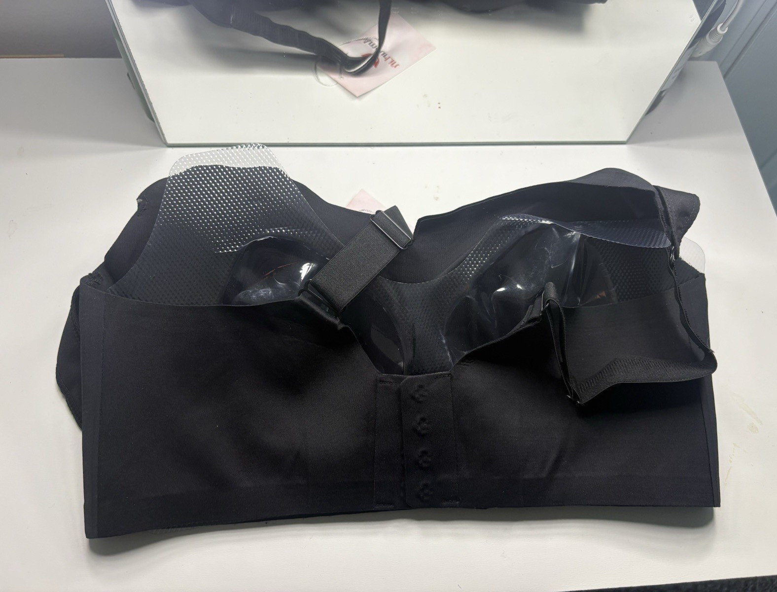 Women’s Strapless Bra Black Solid Color, Size XL