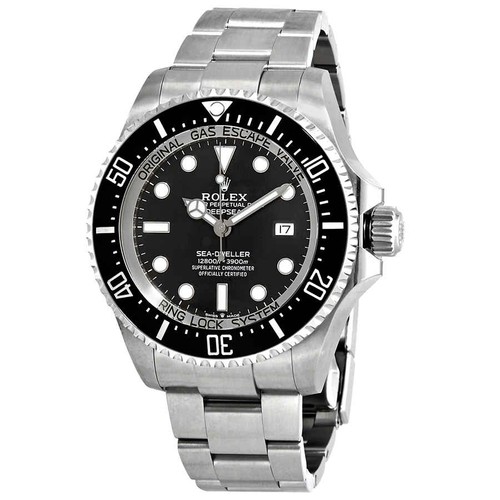 Rolex Deepsea Black Dial Automatic Men's Stainless Steel Oyster Watch 126660BKSO