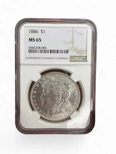 BLAST WHITE 🔥🔥1886 MS65 MORGAN SILVER DOLLAR NGC PHILADELPHIA MINT 🔥🔥