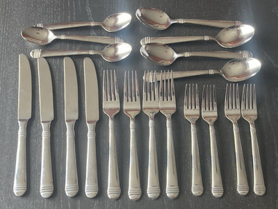 19 PCS Hampton Silversmiths  Vintage Flatware Stainless