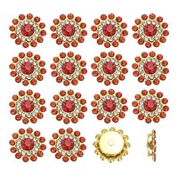 200 StüCk Strasssteine Zum AufnäHen,Blumen-Glas-Strasssteine,Rot