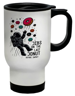 Dibs on the Last Donut Before Impact Asteroid Travel Mug Tasse Geschenk weiß