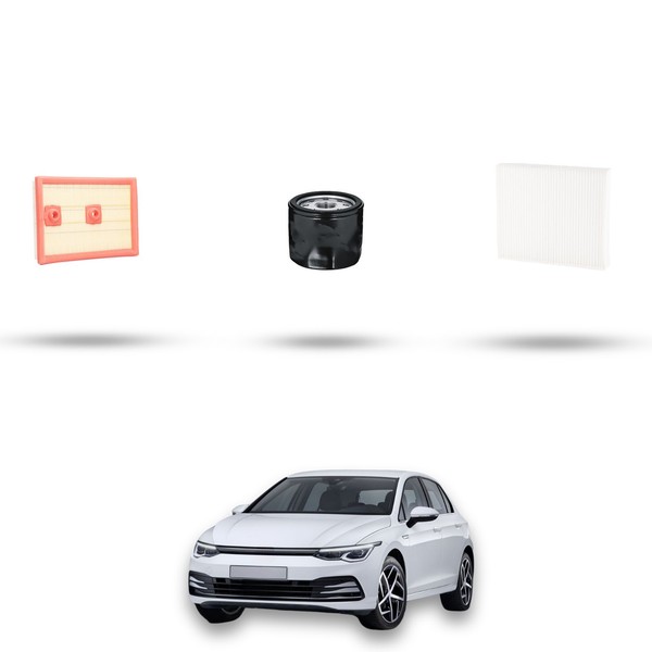 Hoffcar Wartungsset - 3 Filter FüR Vw Golf Viii 1.4 Tsi Ehybrid 150 Kw Ab 2020-image
