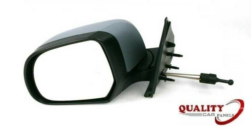 Door Wing Mirror Manual Type With Primed Cover Left Fits Nissan Micra 2013-2017