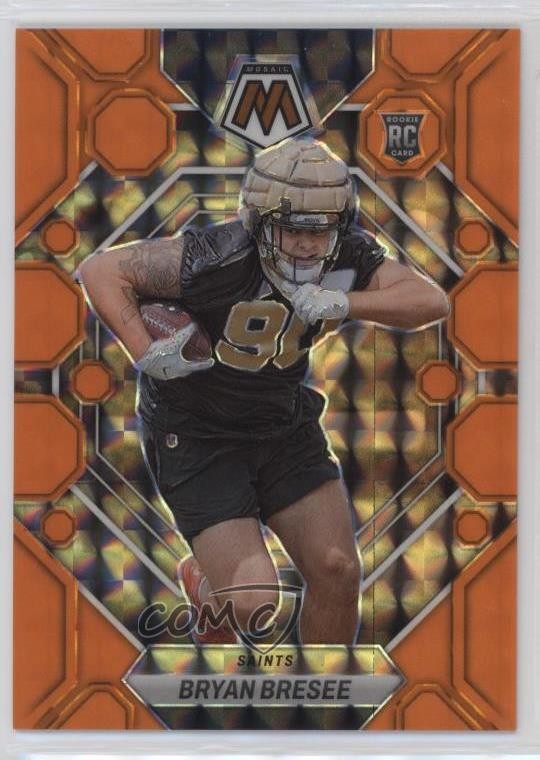 2023 Mosaic Rookies Fluorescent Orange Prizm 10/25 Bryan Bresee Rookie RC 7ba