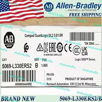 New in Box 5069-L330ERS2/B Compact GuardLogix SIL2 3.0/1.5M 5069L330ERS2 serB US
