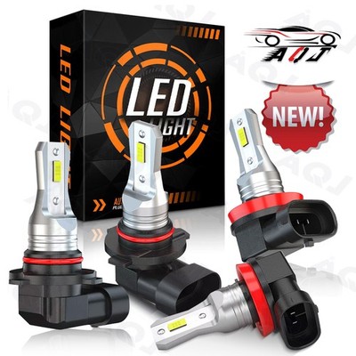 For Toyota Sienna 2011-2020 Combo 4X 9005 H11 LED Headlight Bulbs High Low Beam