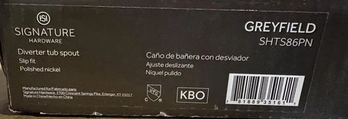 SIGNATURE HARDWARE Greyfield 7-1/8" Integrated Diverter Tub Spout SHTS86PN - Picture 2 of 2