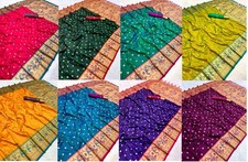 Festive Collection Paithani Silk Saree With Blouse For Women  Girls