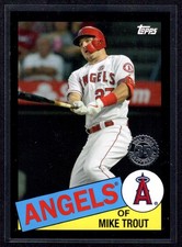 2020 Topps Update 1985 Baseball 35th Anniversary Mike Trout 146/299 Los Angeles