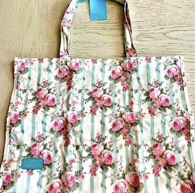 NWT Posh Peanut Women s Trixie Ivory Green Stripe Pink Floral Tote Diaper Bag