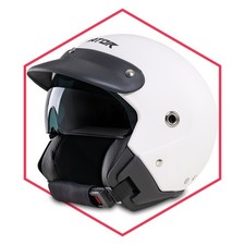 Jethelm Mit Sonnenblende Weiß Motorrad Roller Moped Quad Helm S M L XL XXL
