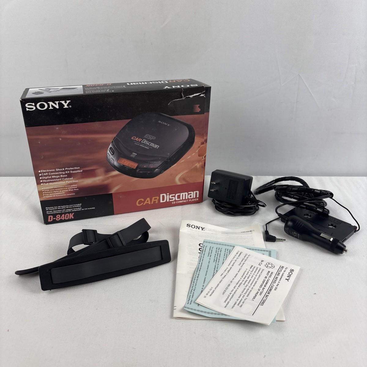 Sony ESP Car Discman Portable Mega Bass Cd Player Model D