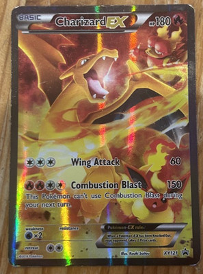 CHARIZARD EX XY121 Black Star Promo Full Art Holo Pokemon Card MP