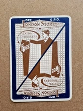 1 x Wide Vintage Swap Playing Card London Stores Melbourne