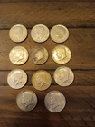 1964 Kennedy Half Dollar Silver 90 Percent Lot of 11 90% 50c 50 Cents