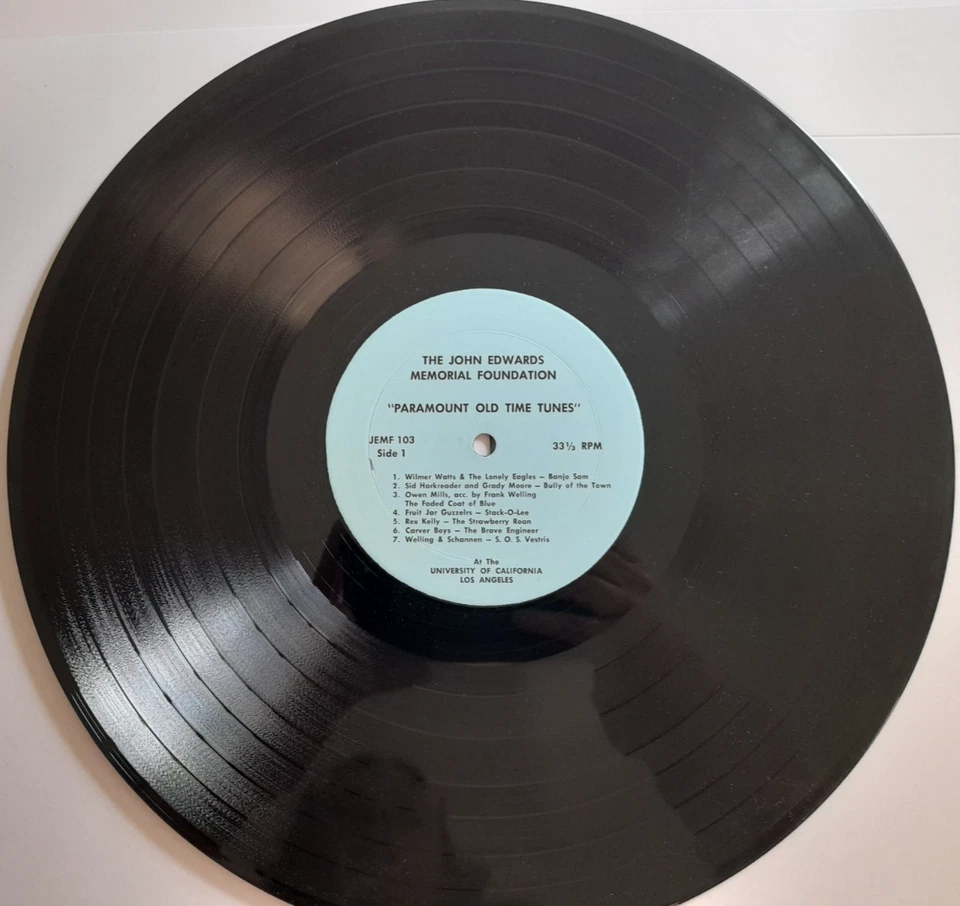 Paramount Old Time Tunes (JEMF 103) +34 Page 12" Booklet - US Vinyl Import - Image 4 of 4