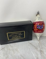 Christopher Radko Red Deco Floral Drop Orname...