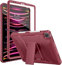 Case for iPad Pro 12.9 Inch 2022 2021 2020 - Dark Red