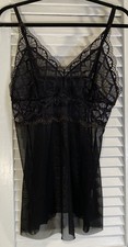 Black Sheer Mesh Lace Lingerie Nightie Babydoll Cami Women s Size 3XL