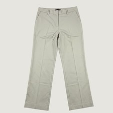 Zara Wide Leg Trousers Womens Medium Beige High Rise Dress Pants Career Office
