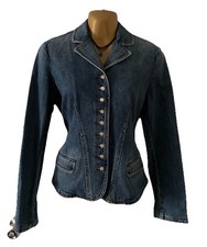 NWT Ralph Lauren Jeans Co Denim Blazer Jacket Y2k Deadstock Equestrian Petite M