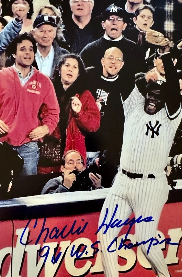 NY YANKEES CHARLIE HAYES AUTOGRAFADO 11x15 emoldurado com inscrição jsa testemunhou! - Imagem 2 de 3